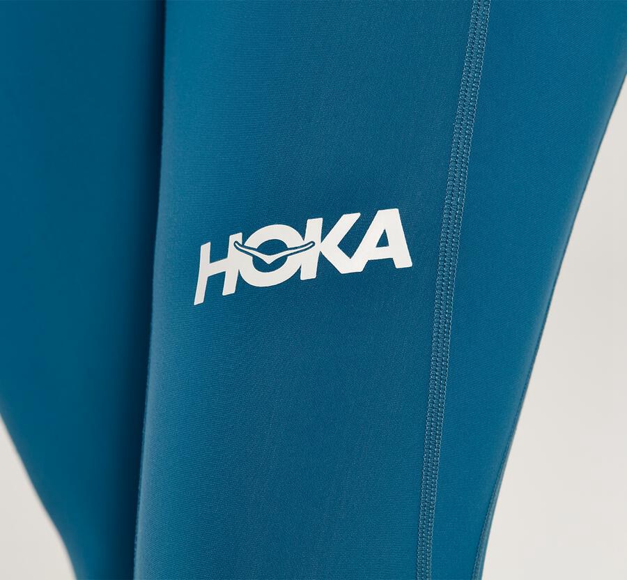 Hoka One One Pants Womens Blue - Performance Crop Tight - 69821HRXY